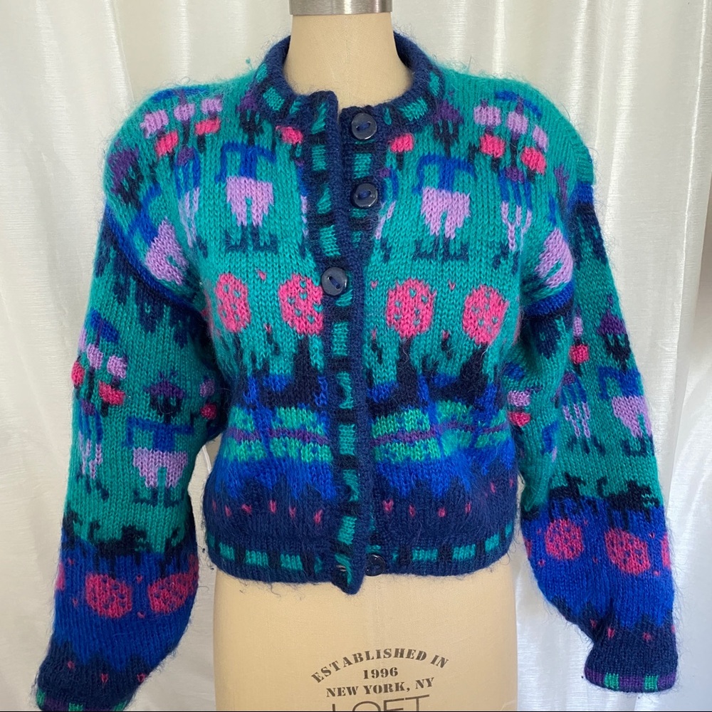Blarney Ireland Mohair Cardigan Sweater